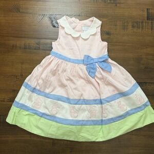 NWT Maggie and Zoe Dress Bunny Rabbit Easter Ruffle Bloomers Size 3T